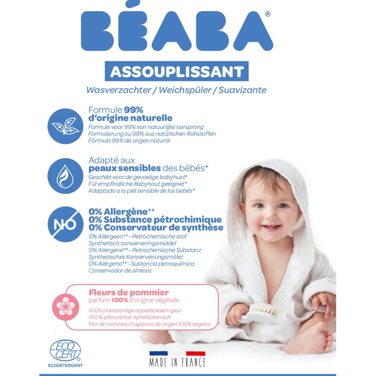 Assouplissant 1L fleurs de pommier