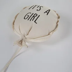 Ballon Toile - It's A Girl - Décoration Murale - 35x26x8 Cm