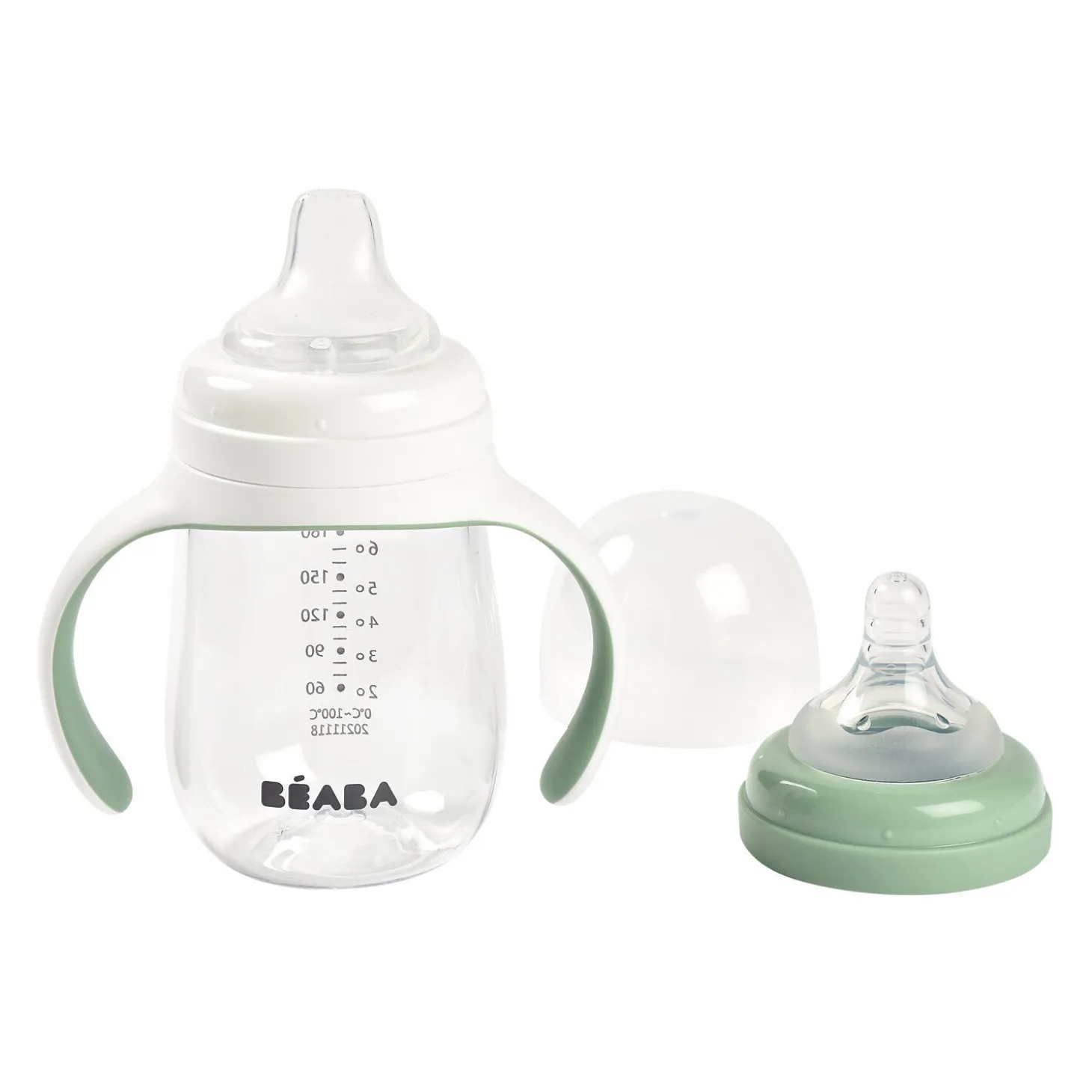 Biberon d'apprentissage 2 en 1 - 210ml Vert sauge