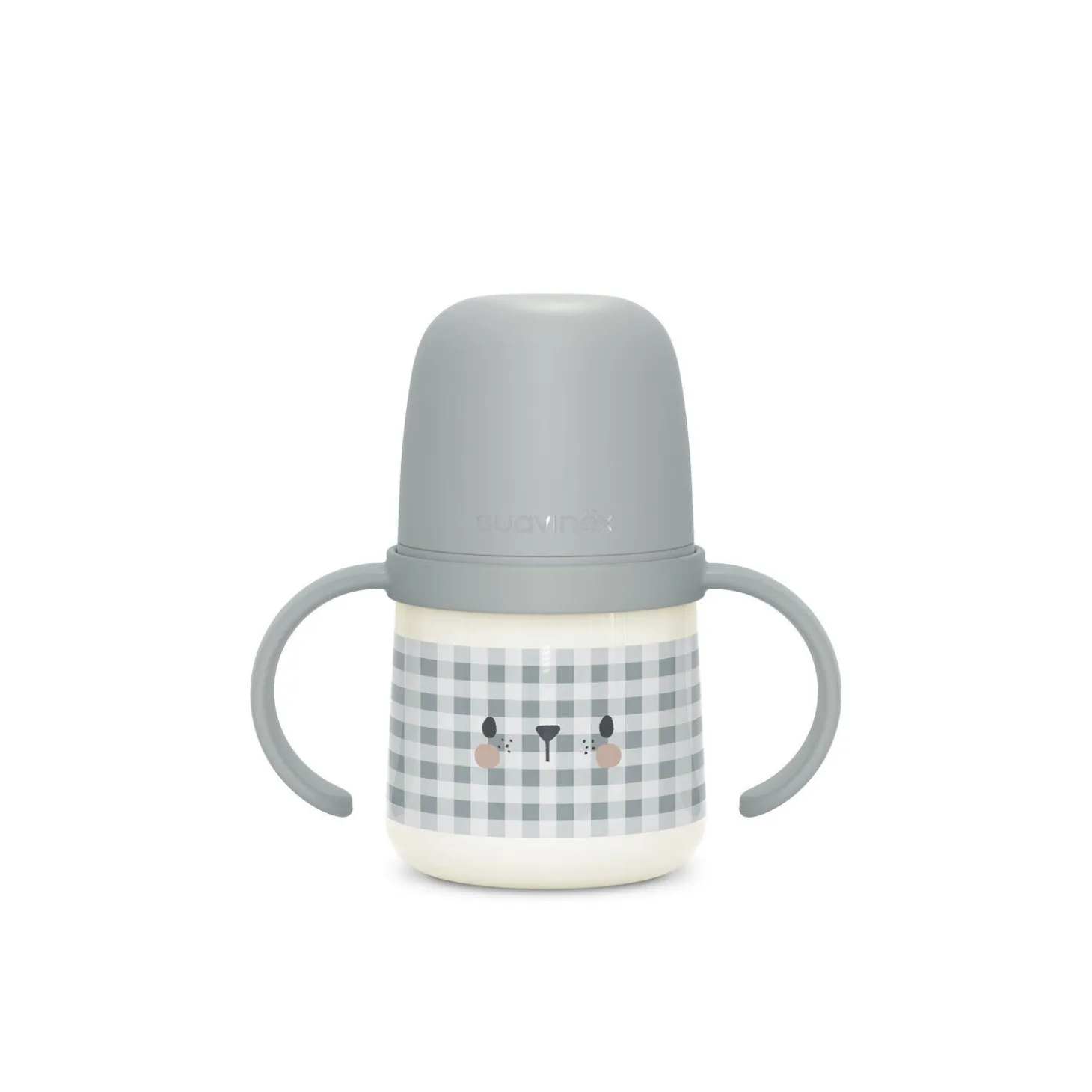 Biberon phosphorescent avec anses et bec silicone Night&Day +6m