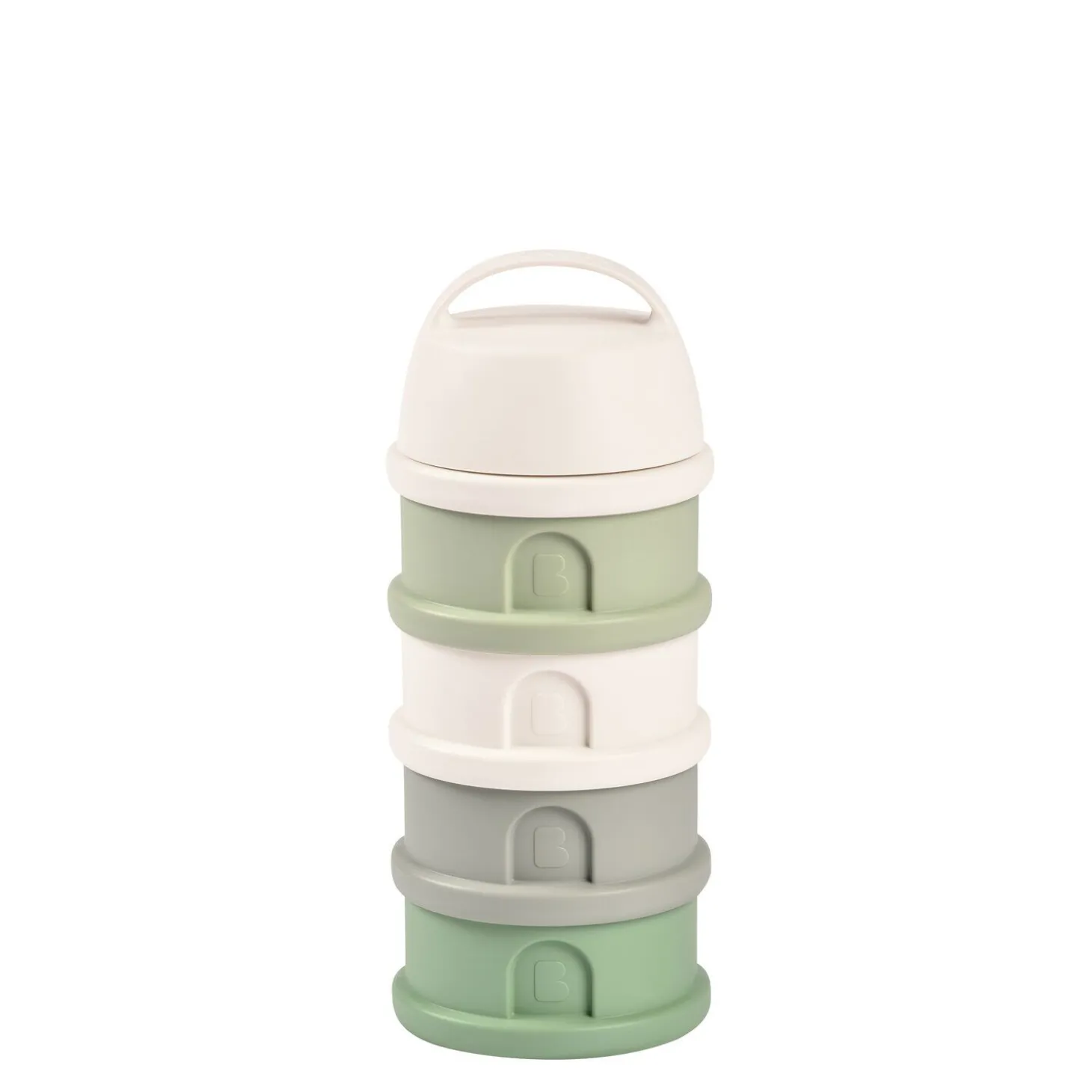 Boîte doseuse de lait 4 compartiments empilables Vert sauge