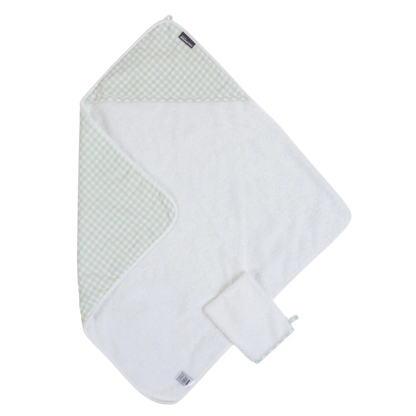 Cape De Bain + Gant - 80x80 Cm - Jersey - Forêt - Mousseline