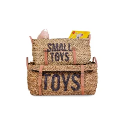 Coffre à jouets en rotin Anthracite 2pcs
