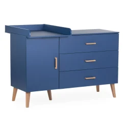 Commode 4 tiroirs Bleu gras