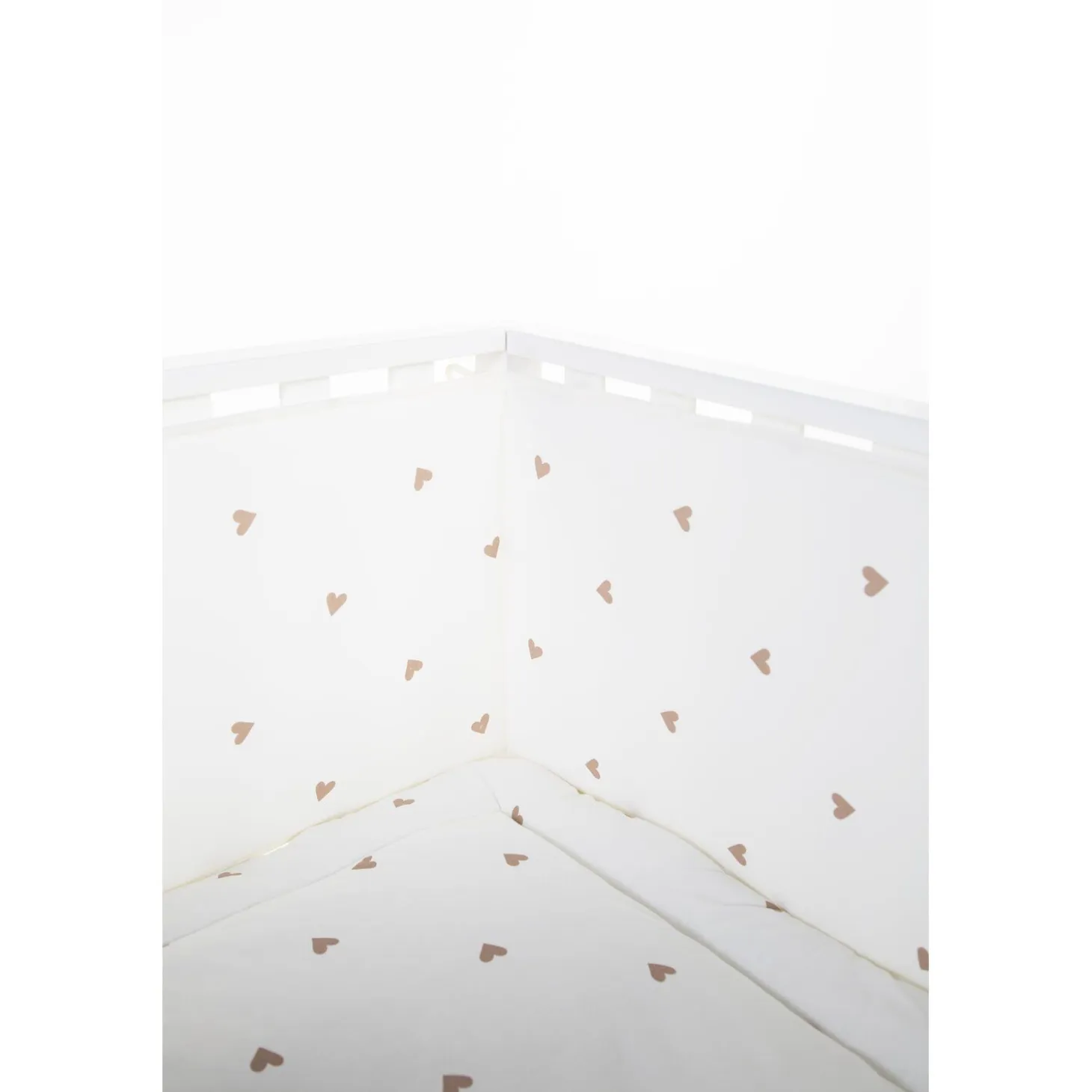 Contour De Parc - 35x340 Cm - Jersey + Mousseline - Hearts