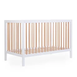 COT 97 - Lit de bébé - 120x60Cm - Blanc Naturel