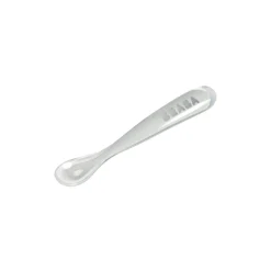 Cuillère 1er âge silicone Gris clair