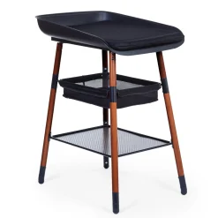Evolux Table à Langer - Noyer / Noir