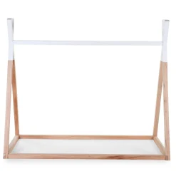 Lit Tipi - 70x140 Cm - Bois - Naturel Blanc