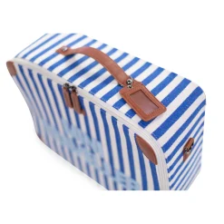 Mini Traveller Kids Suitcase - Rayures - Bleu Electrique /Bl