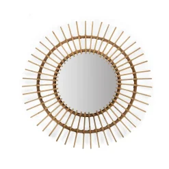 Miroir En Rotin - Aura - 90 Cm