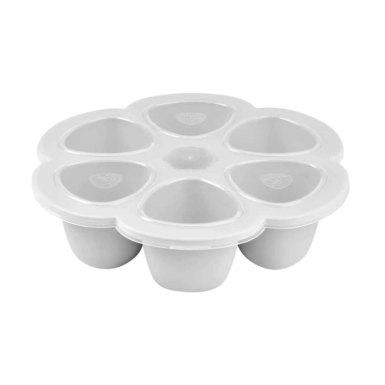 Moule multiportions silicone 6X90ml Gris clair