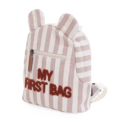 My First Bag Sac a dos Enfant - Rayures - Nude/Terracotta