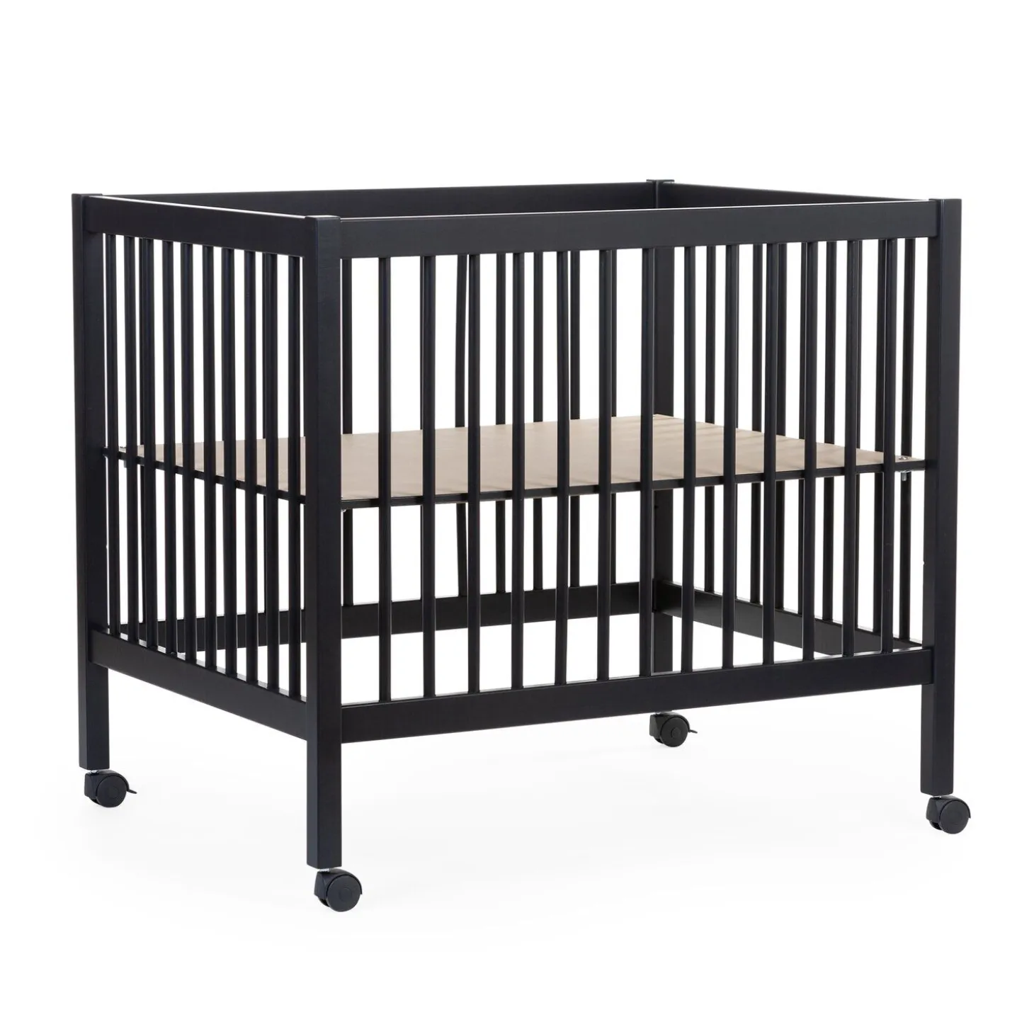 Parc 97 + Roues - 95x75 Cm - Bois - Noir