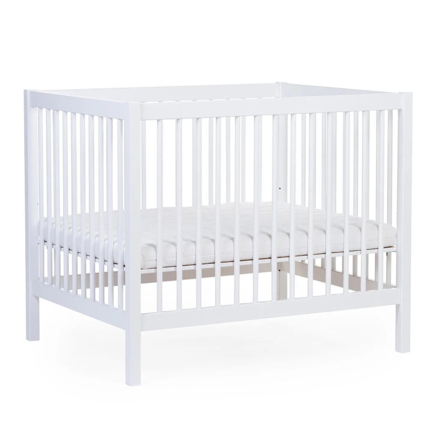 Parc 97 + Roues - 95x75 Cm - Bois - Blanc