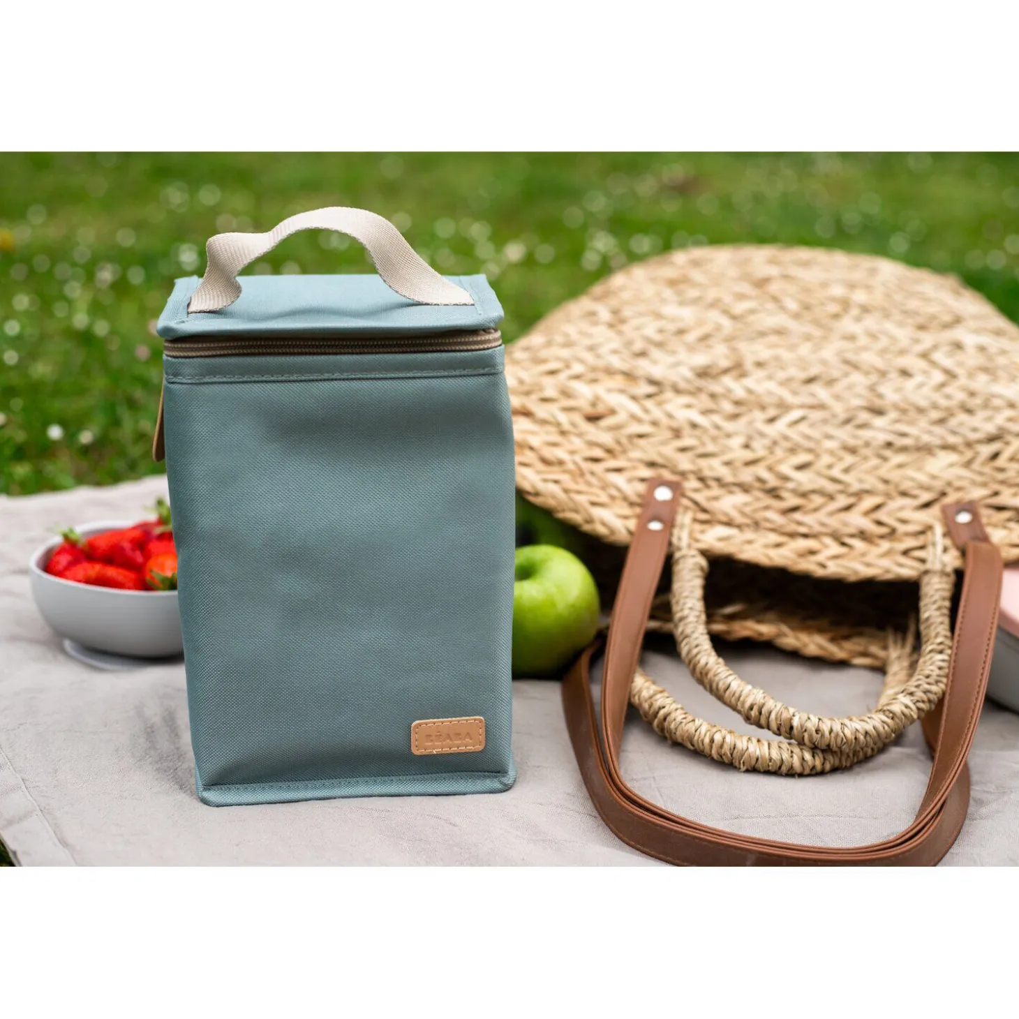 Pochette repas isotherme Vert givré