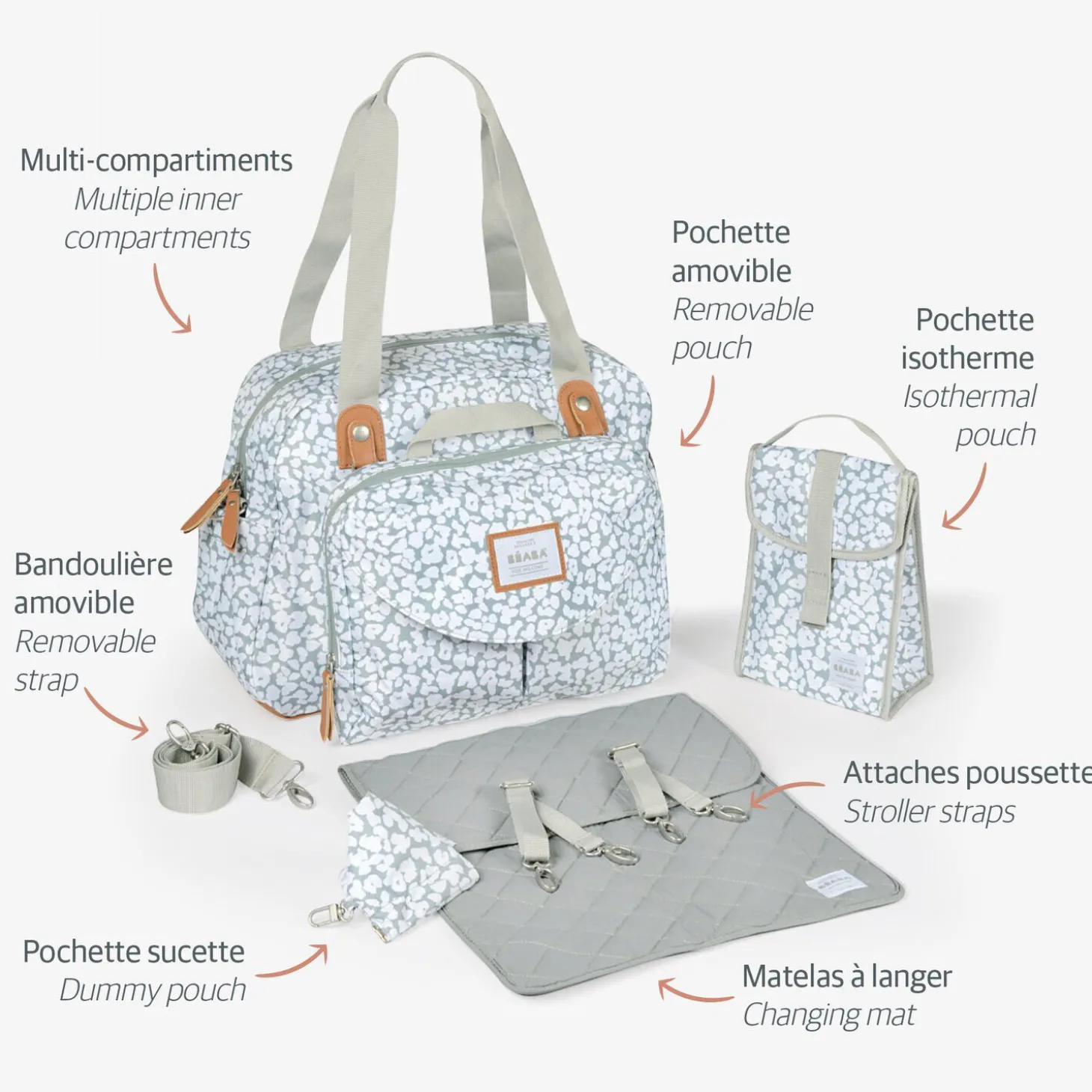 Sac à langer Genève Cherry blossom