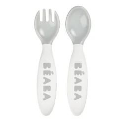 Set de 2 couverts ergonomiques 2ème âge Gris