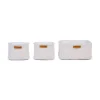 Set Of 3 Hanging Storage Baskets - 21x14x10 Cm + 14x10x10 Cm -Teddy Off white