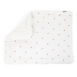 Tapis De Parc - 75x95 Cm - Jersey + Mousseline - Hearts