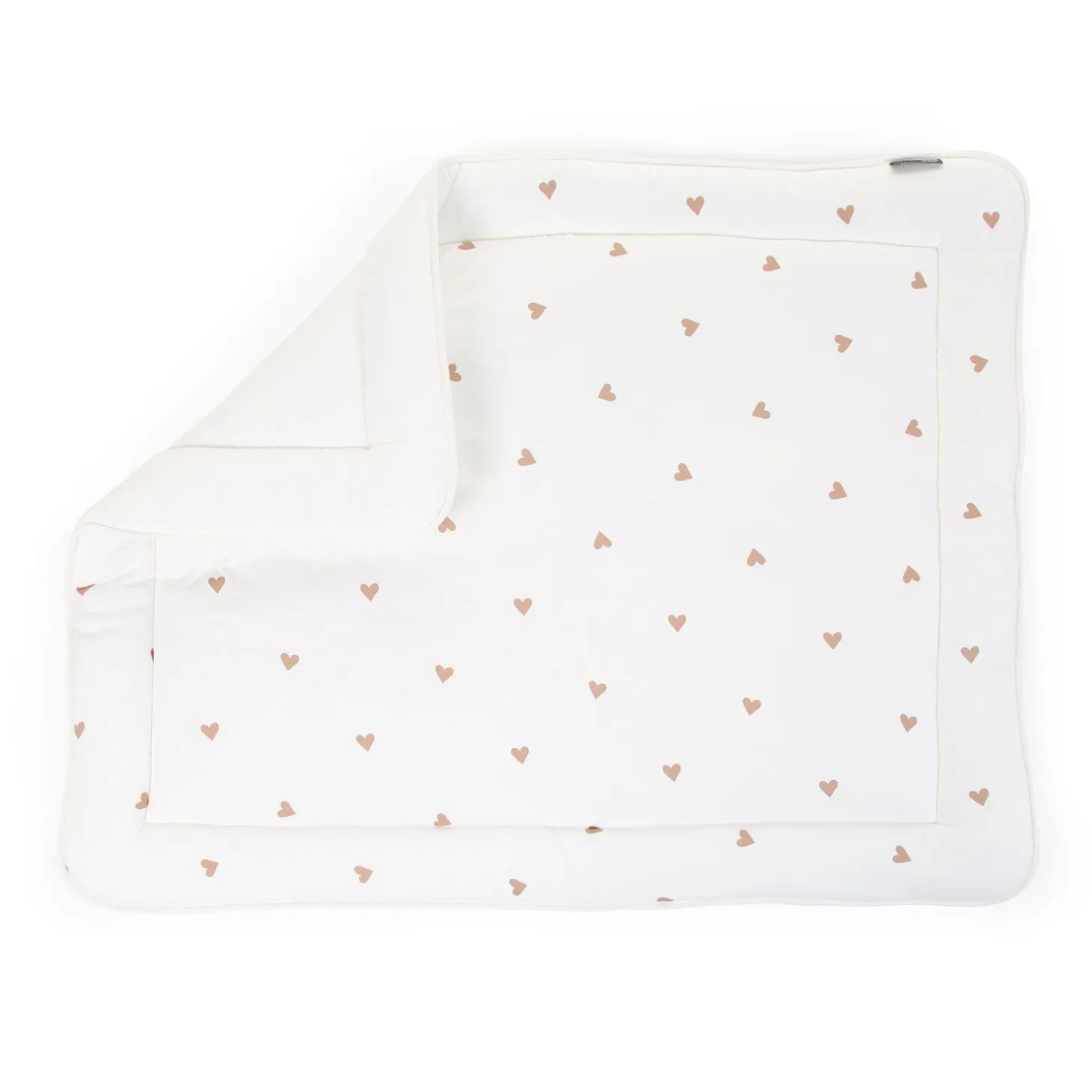 Tapis De Parc - 75x95 Cm - Jersey + Mousseline - Hearts