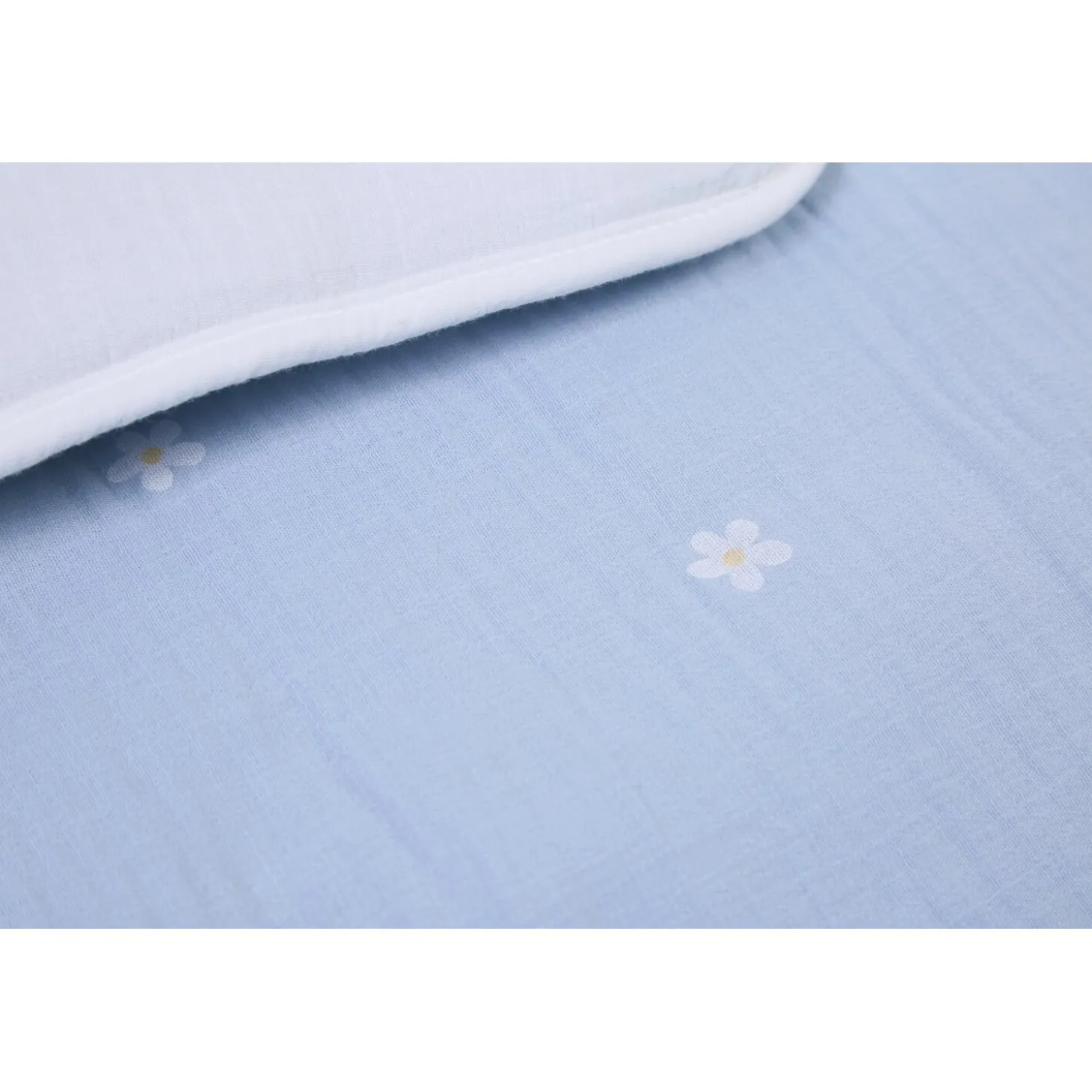 Tapis De Parc - 75x95 Cm - Mousseline Fleur - Bleue