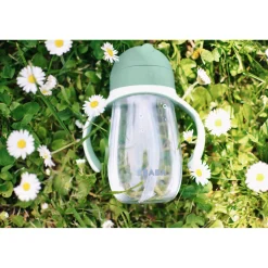Tasse paille 300ml Vert sauge