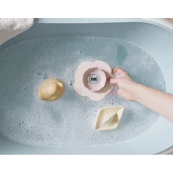 Thermomètre de bain Lotus Vieux rose