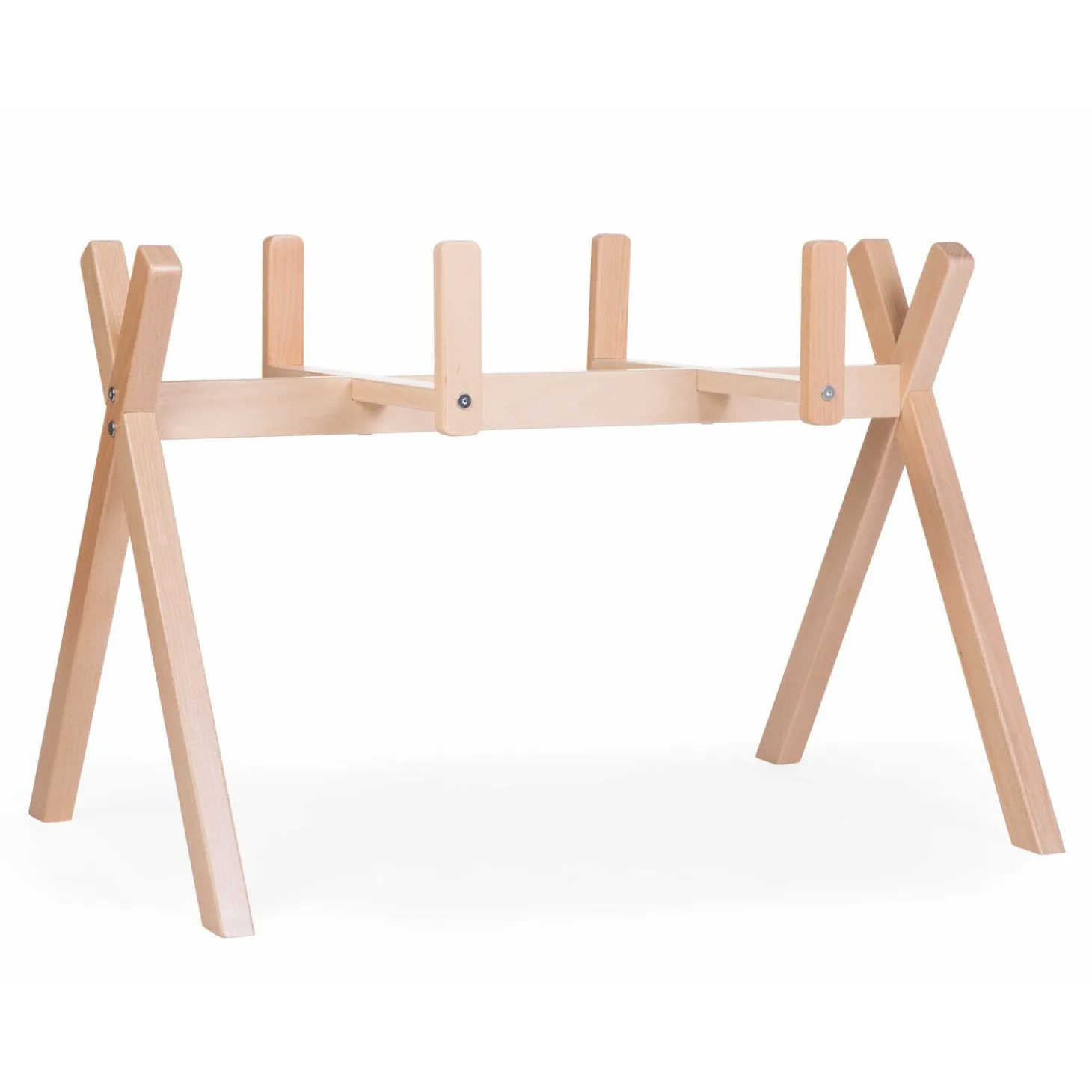 Tipi Support Pour Couffin Moise + Arche Bébé - Bois - Nature
